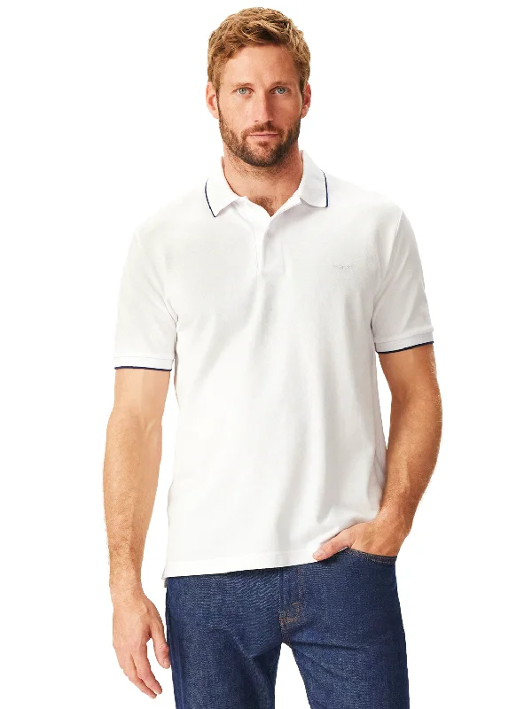 Men's Shirts with Zippered PocketsRM Williams S25 Percy Polo - White