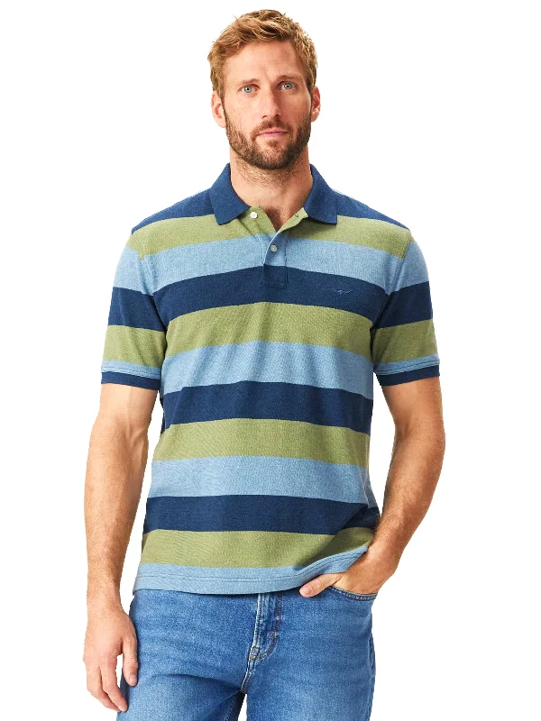 Men's Shirts with Contrast StitchingRM Williams S25 Rod Polo - Blue Green