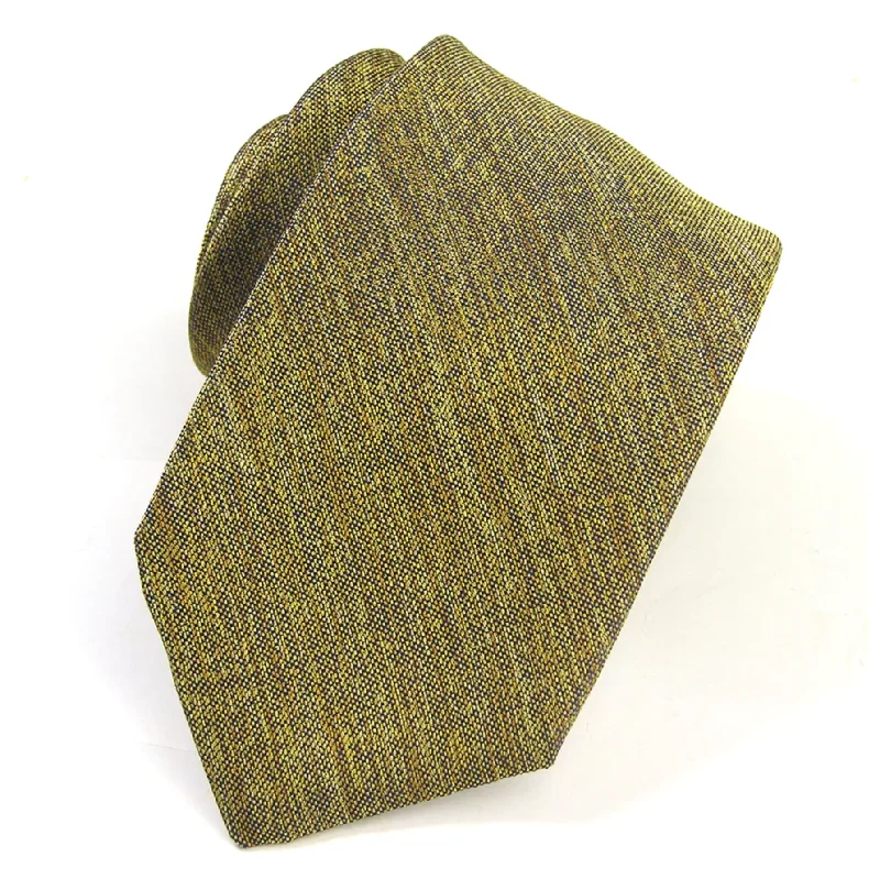 Gold Melange Solid Silk Tie