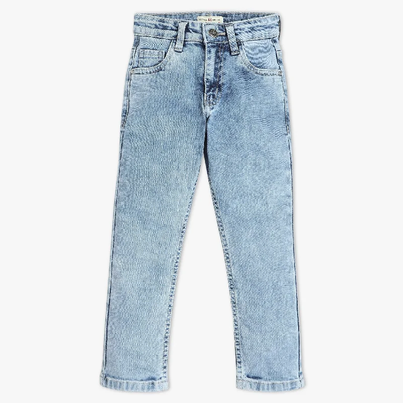 High-Waisted Men's JeansBoys Slim Fit Ball Washed Stone Jeans