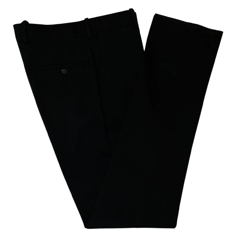 Black Cavalry Twill Cotton & Wool Trouse