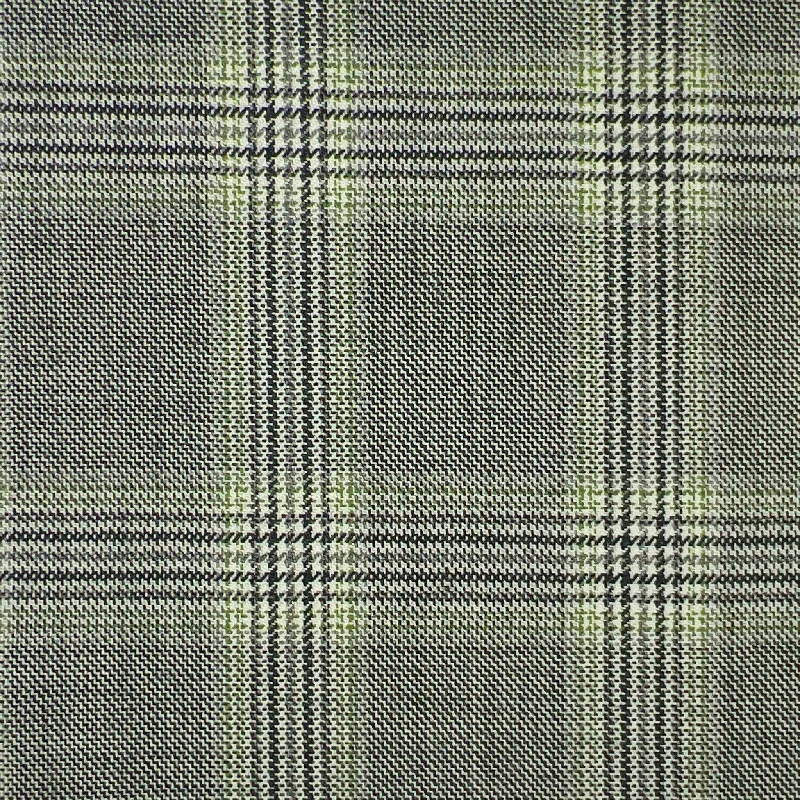 Steel Grey Prince Of Wales Plaid w/ Lime Green Windowpane