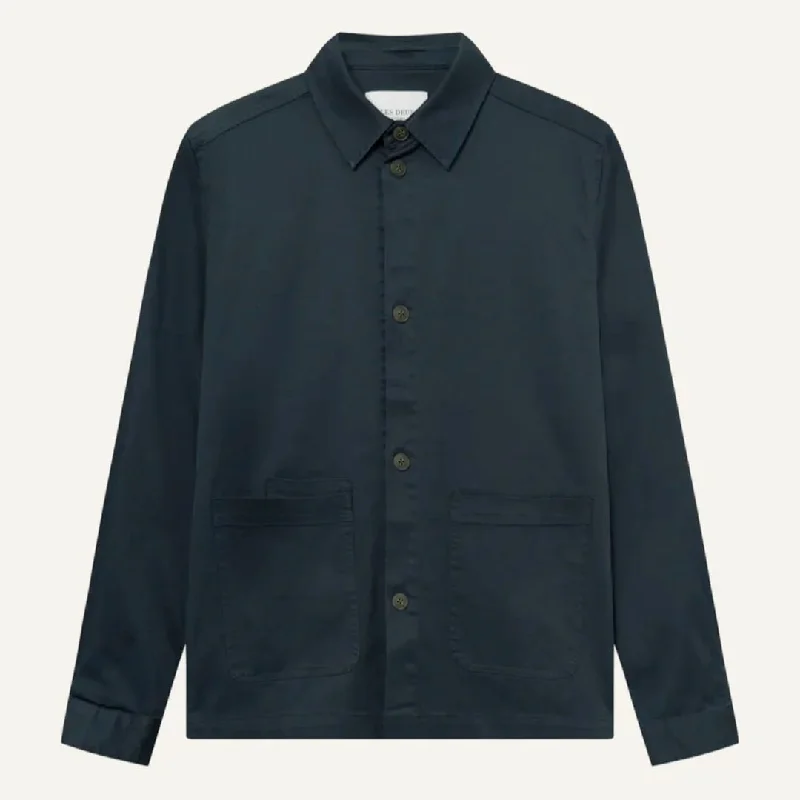 Dark Navy Langley Cotton Overshirt