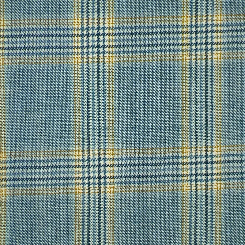 Light Blue Prince Of Wales Plaid w/ Bronze Windowpane