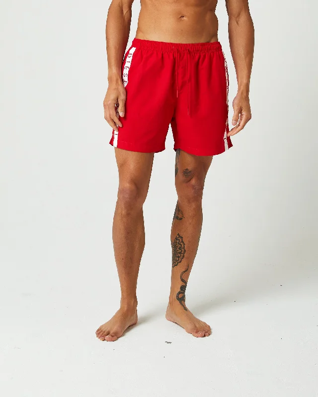 Classic Men's Jeans StyleMilo Swim Shorts Red / Navy