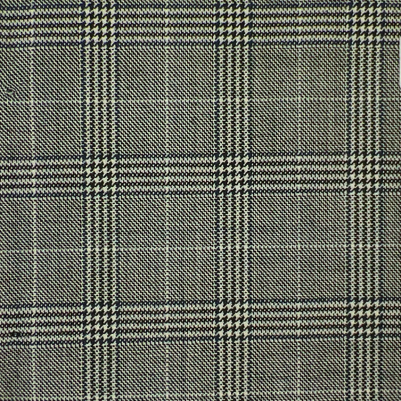 Steel Grey Prince Of Wales Plaid w/ White Windowpane