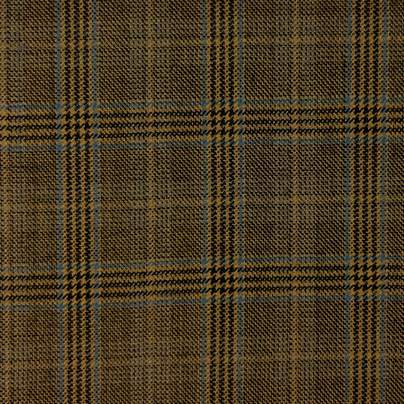 Brown Prince Of Wales Plaid w/ Blue Windowpane