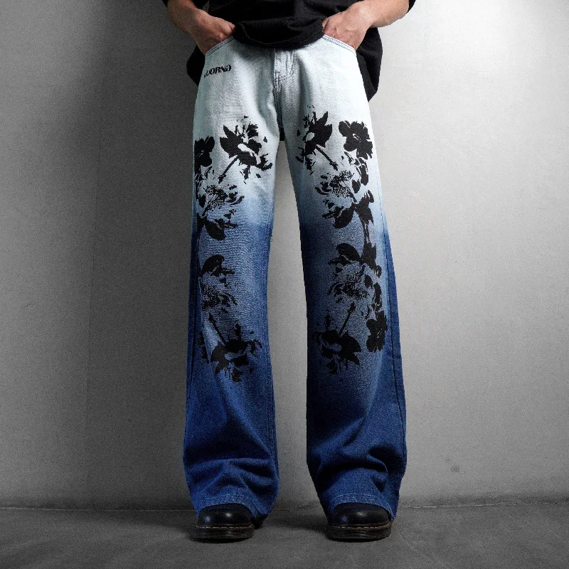 Leather Patch Men's JeansFLORAL DENIMS