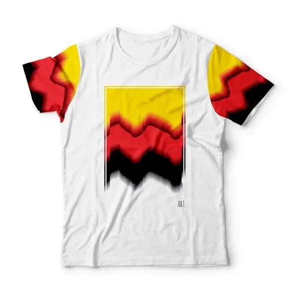 Men's Shirts with Full PlacketsAbstract Art. T-Shirt