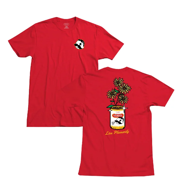 Men's Shirts with Hidden ButtonsBLACK-EYED SUSAN TEE - RED