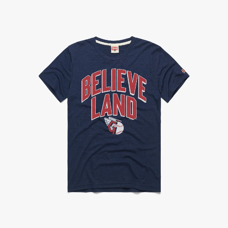 Men's Shirts with Embroidered DesignsBelieveland Cleveland Guardians