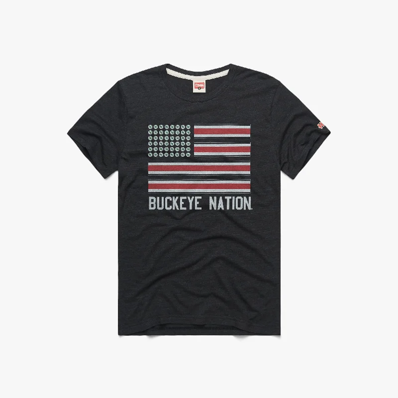 Men's Shirts with Full PlacketsBuckeye Nation Flag