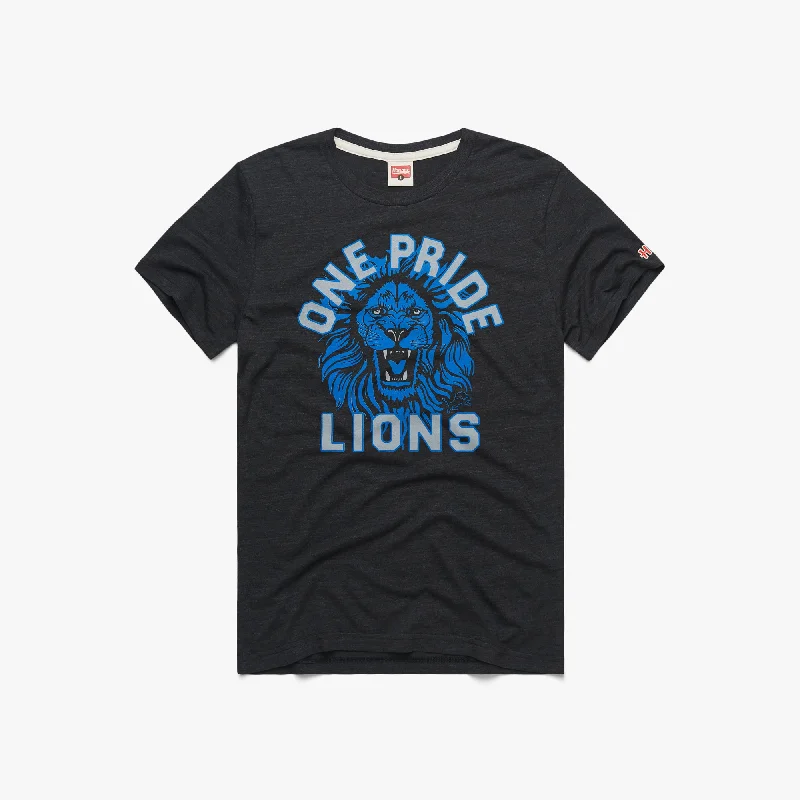 Classic Men's Button-Up ShirtsDetroit Lions One Pride