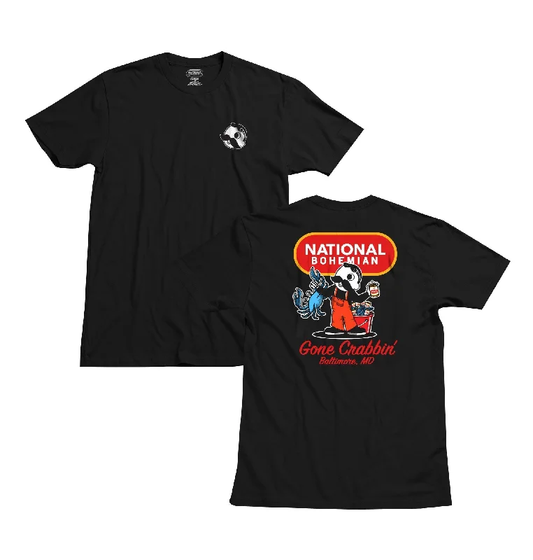 Men's Shirts with Button-Down CollarsGONE CRABBIN' TEE - BLACK