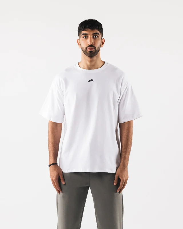 Men's Shirts with Appliquéd SleevesAligned Tee - White / Pewter