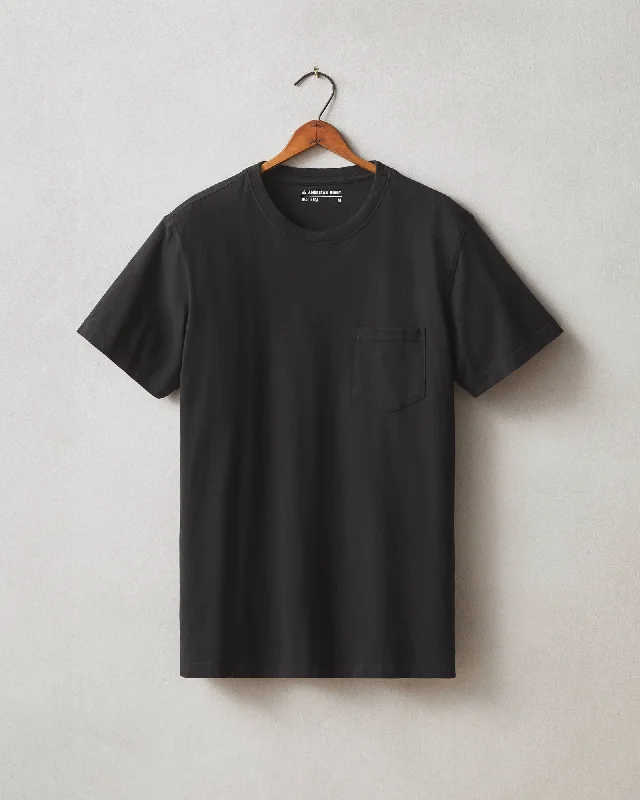 Striped Men's TopsHeavyweight Pocket Tee - Black