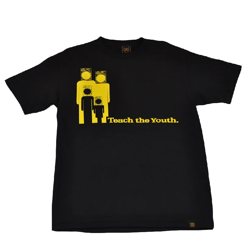 Men's Shirts with Short PlacketsMens Ongaku Teach Youth T-Shirt Black