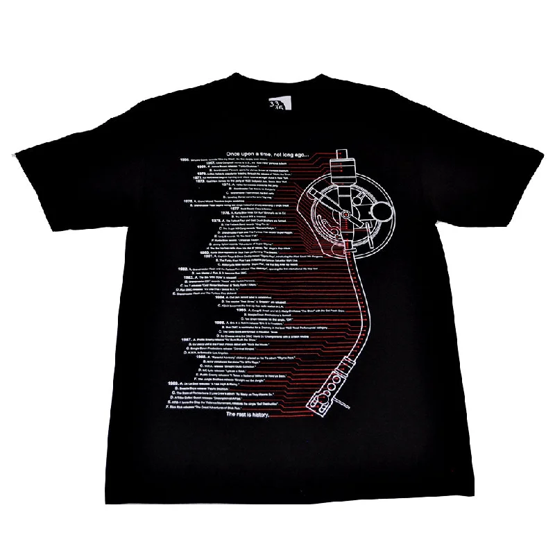 Men's Shirts with Floral PrintsMens Ongaku Timeline T-Shirt Black