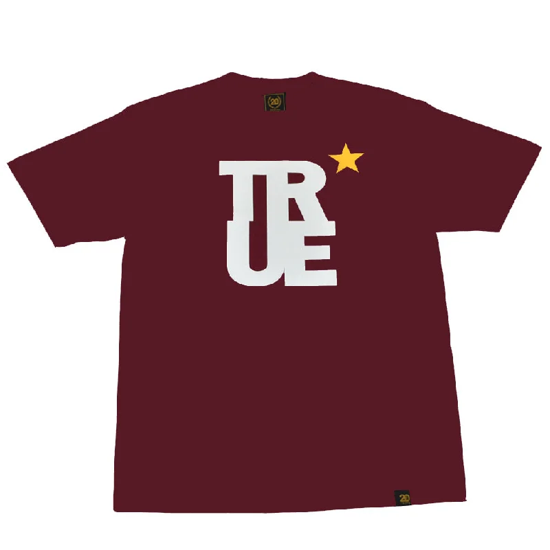 Men's Shirts with French CuffsMens True Logo Star T-Shirt Burgundy