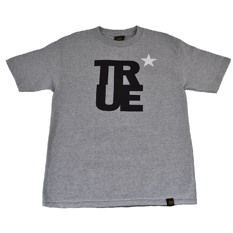 Men's Shirts with Embellished CollarsMens True Logo Star T-Shirt Heather