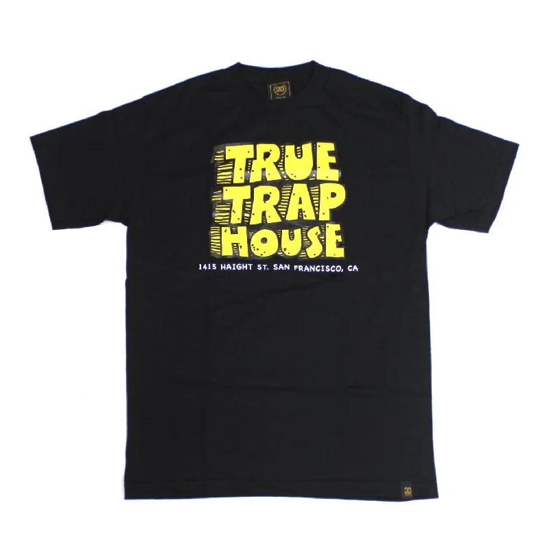 Men's Shirts with Elastic WaistbandsMens True Trap House T-Shirt Black