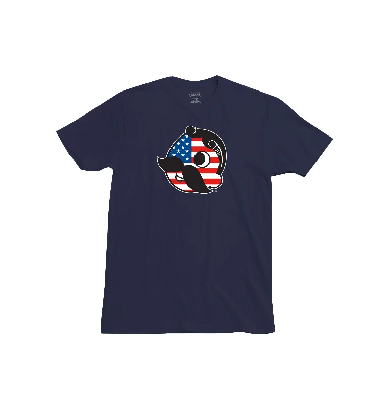 Men's Shirts with Surplice HemlinesMERICA FLAG TEE