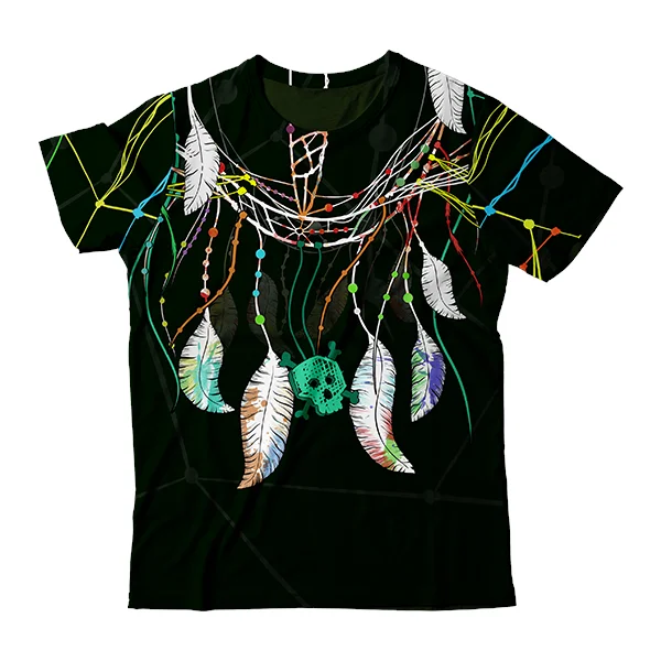 Men's Shirts with Scoop NecksSacral Feathers T-Shirt