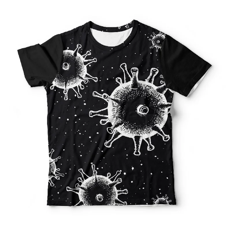 Men's Shirts with Pleated HemlinesVirus T-Shirt