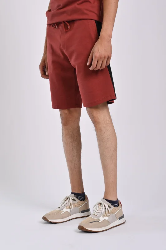 Men's Pants with Cargo PocketsCONTRAST PANEL KNIT SHORT