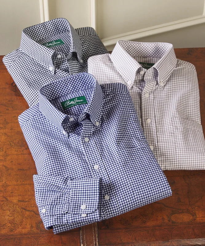 Durable Men's Work ShirtsSignature Brushed Cotton Gingham Sport Shirt