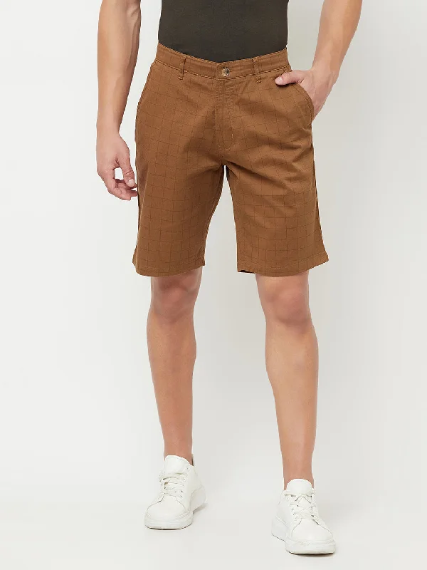 Men's Pants with Back PocketsMen's Brown Bermuda