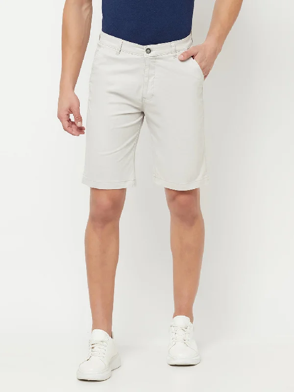 Men's Unique and Designer Bottom Wear for a Statement LookMen's Cream Bermuda