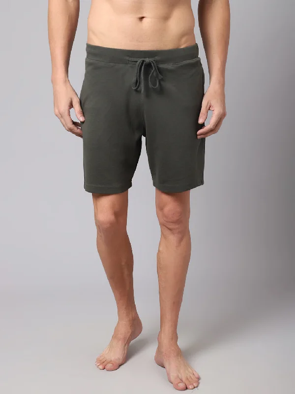 Men's Unique and Designer Bottom Wear for a Statement LookMen's Olive Bermuda