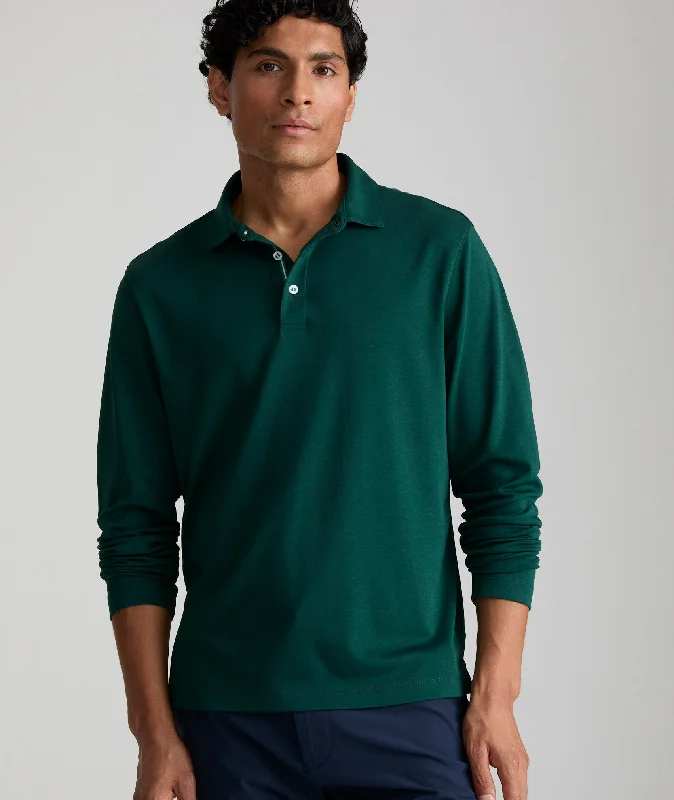 Men's Flowy Shirts for a Relaxed LookWrinkle-Free Damaschino Long-Sleeve Polo