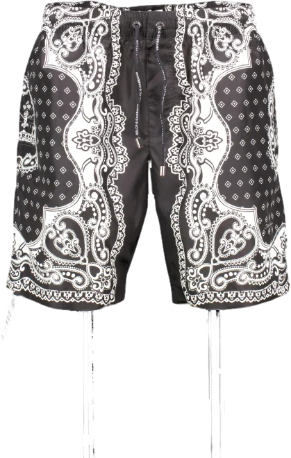 Men's Low-Waisted Pants for a Casual VibeDolce & Gabbana Black Bandana-print Short Swim-shorts UK M