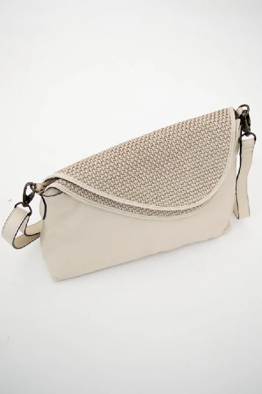 Versatile Men's ShortsHandbag 072, Ivory, Leather