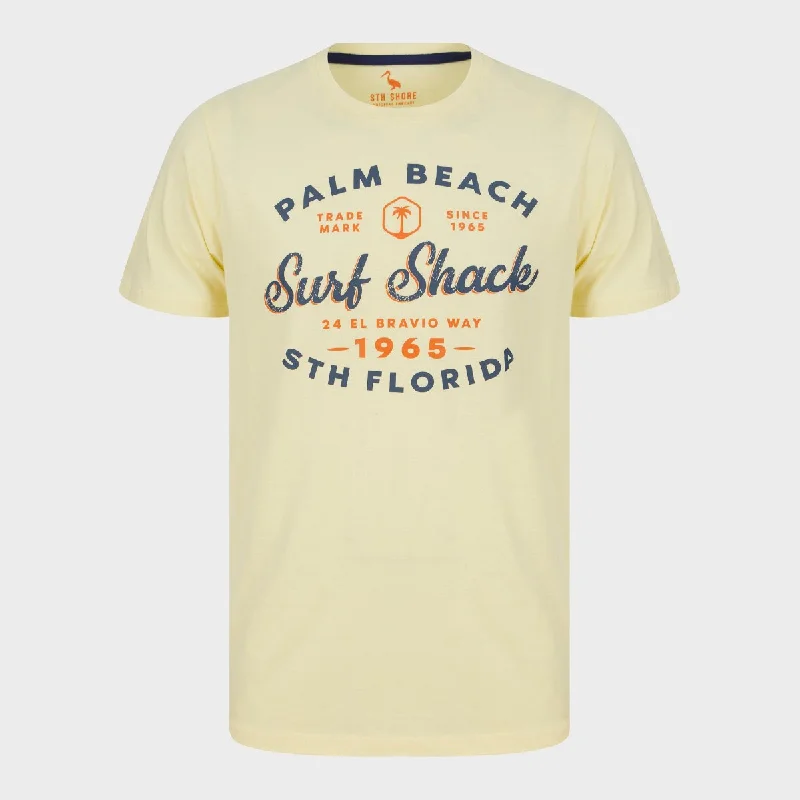 Men's Shirts with Logo EmbossmentsMen`s Yellow Palm Beach T-Shirt