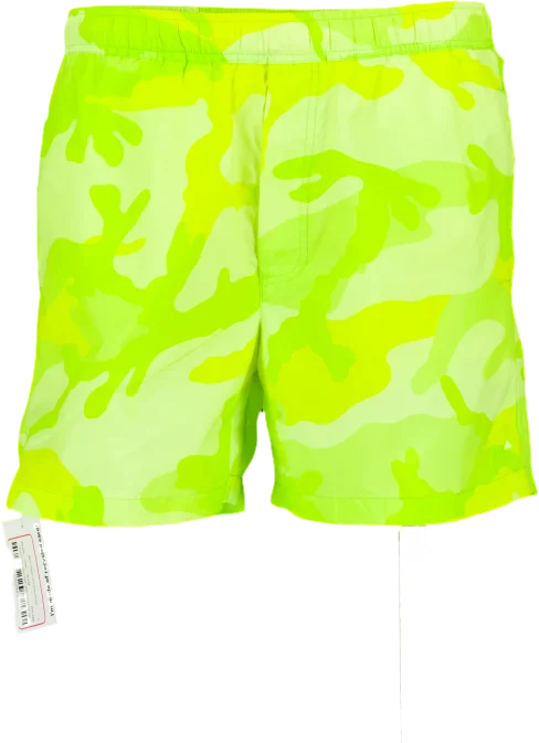 Men's Running Pants for ExerciseValentino Neon Green Camo Swim Shorts UK S/M