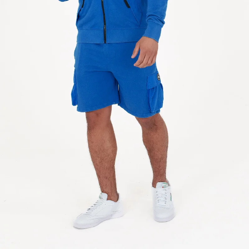 Men's Pants with Patchwork PatternsVedette Shorts Cobalt