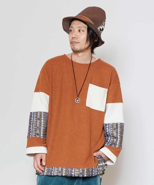 Men's Shirts with Pin CollarsEasygoing Patchwork Top