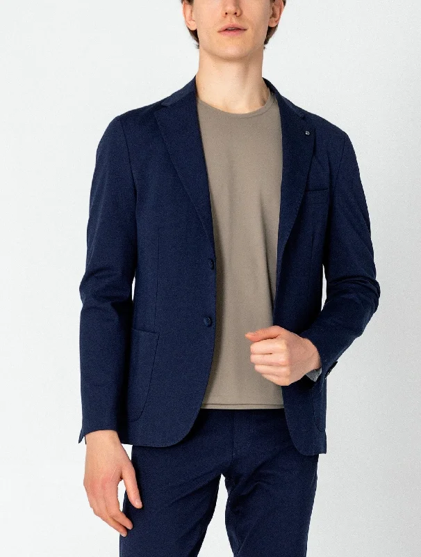 Men's Coats for Formal EventsLightweight Patch Pocket Jacket - Navy