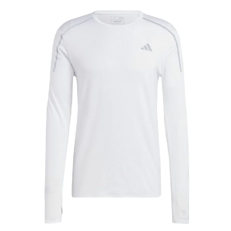 Men's Three-Quarter Sleeved Topsadidas - Men's Fast Long Sleeve Engineered Running T-Shirt (HN8018)