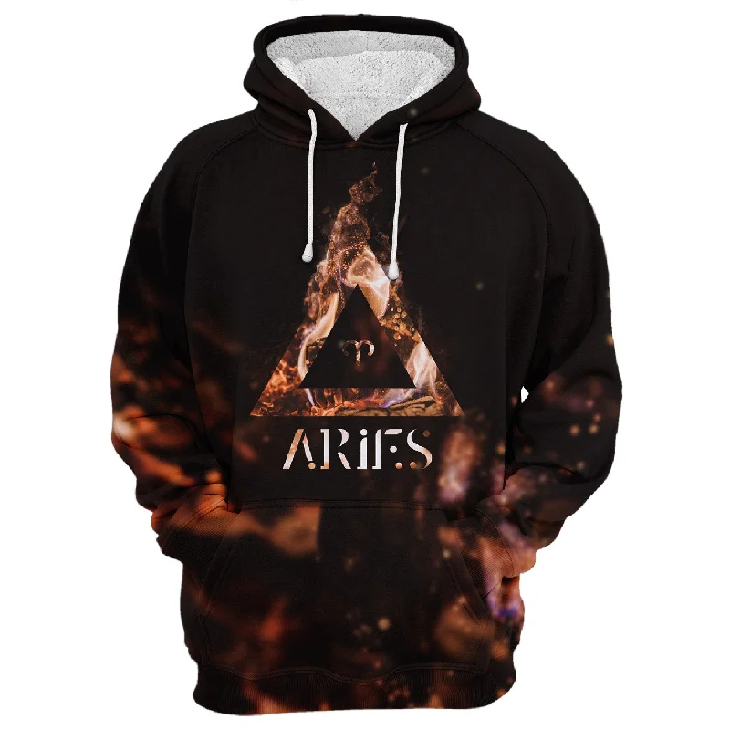 Casual Men's Zip-Up HoodiesAries In The Fire Hoodie