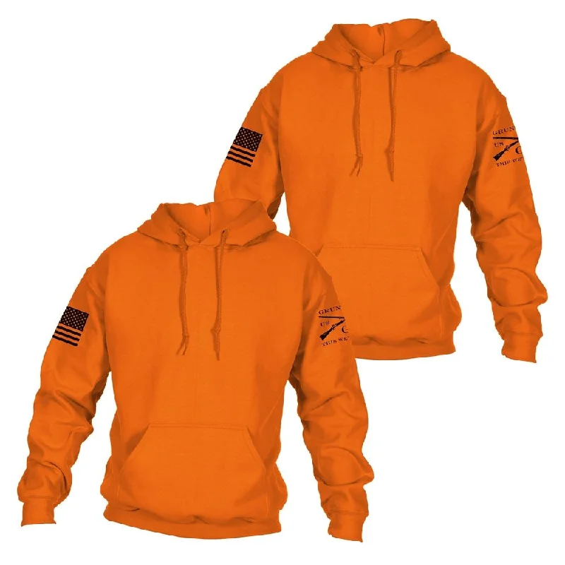 Men's Hoodies with Kangaroo PocketsBasic Hoodie 2 Pack - Safety Orange