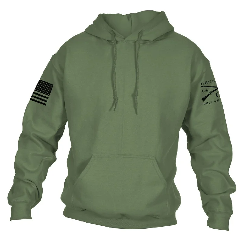 Men's Hoodies with ThumbholesBasic Hoodie - Military Green