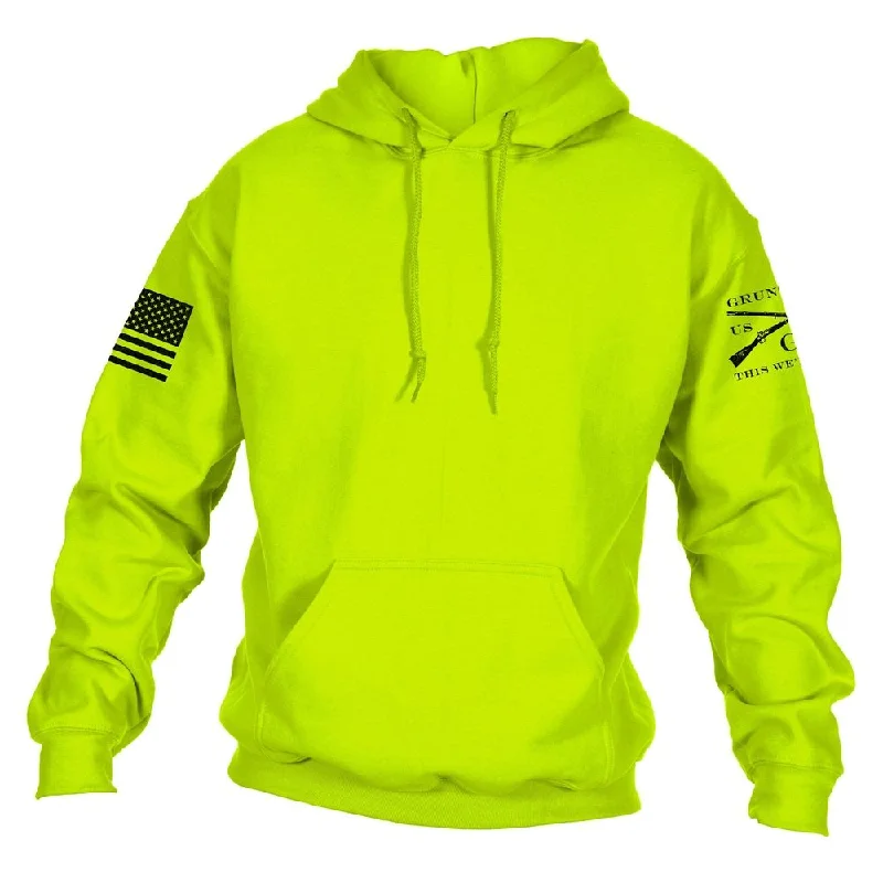 Men's Hoodies with DrawstringsBasic Hoodie - Safety Green