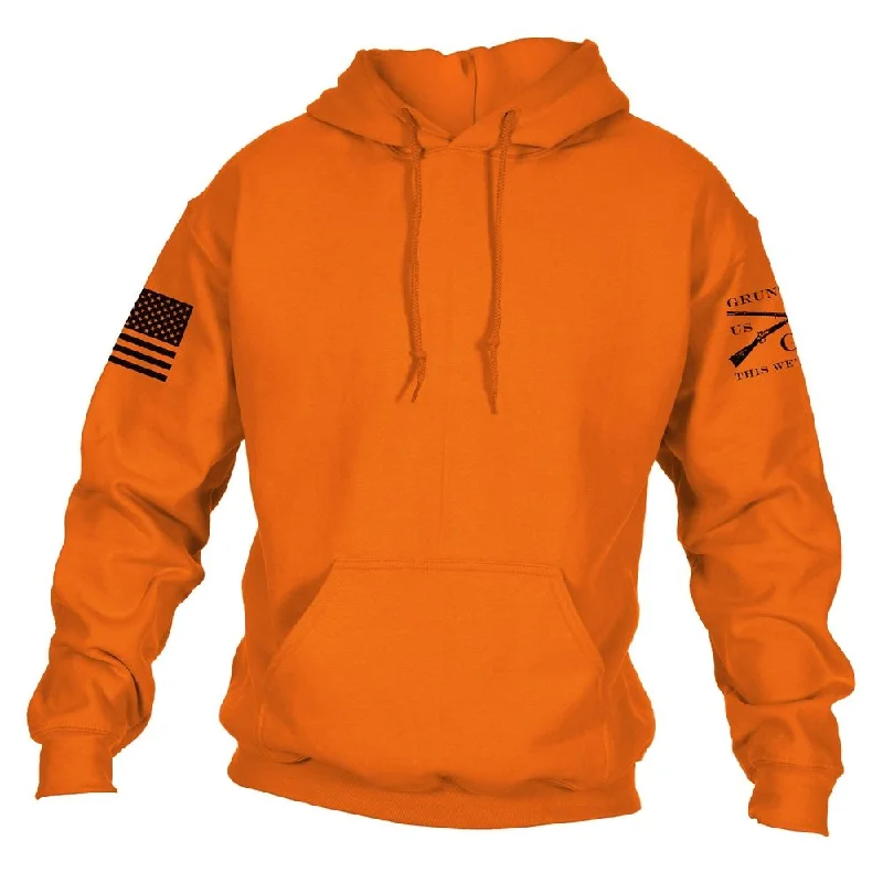 Men's Hoodies with Zippered PocketsBasic Hoodie - Safety Orange