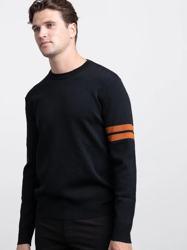 Durable Men's Acrylic SweatersBlack High Performance™ Wool Crewneck