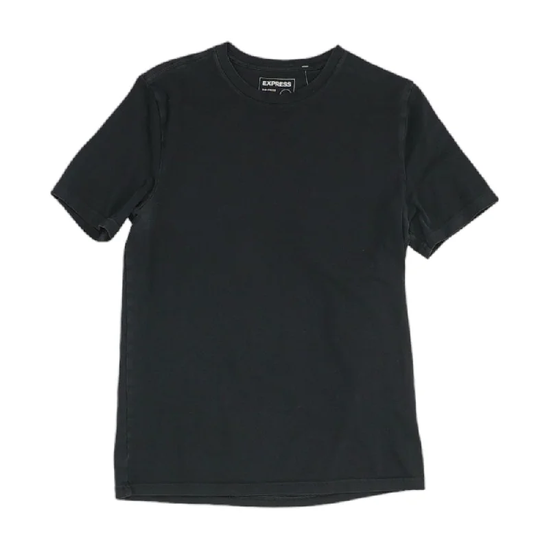 Stylish Men's HenleysBlack Solid Crewneck T-Shirt