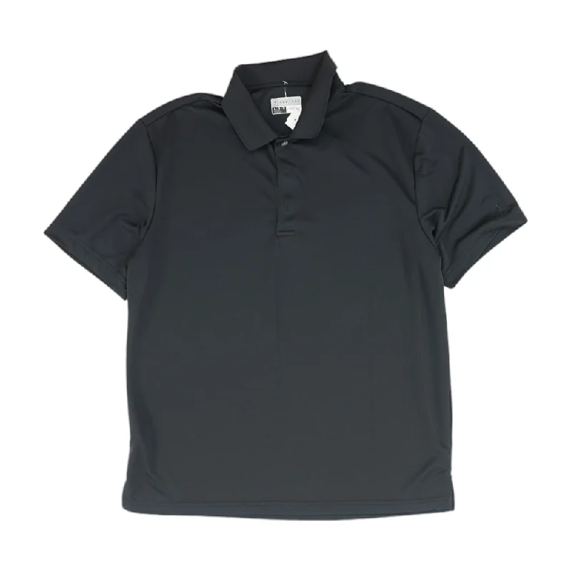 Stylish Men's HenleysBlack Solid Short Sleeve Polo